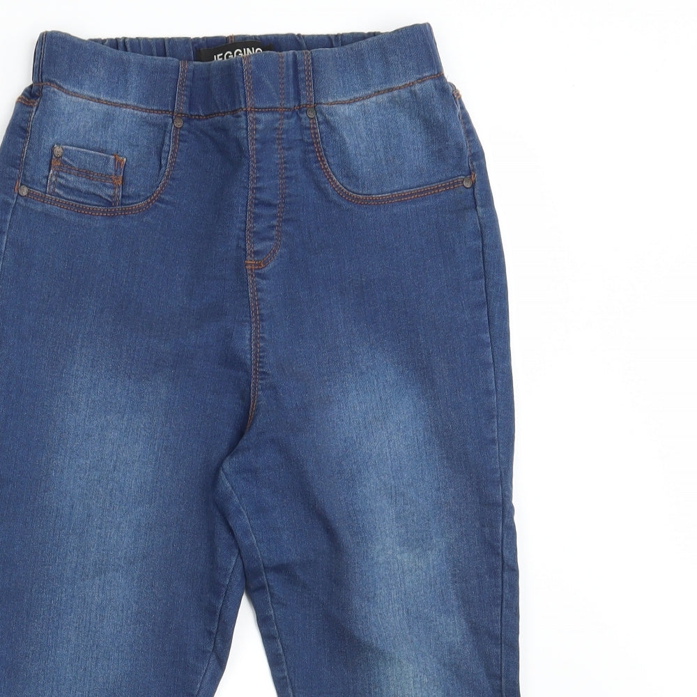 Peacocks Womens Blue  Denim Jegging Jeans Size 10 L20 in - Cropped