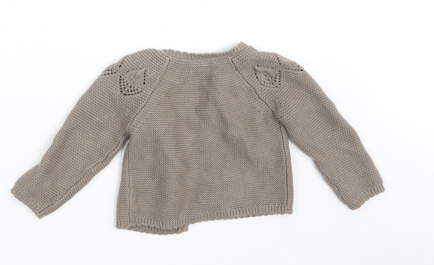 NEXT Girls Beige  Knit Cardigan Jumper Size 9-12 Months