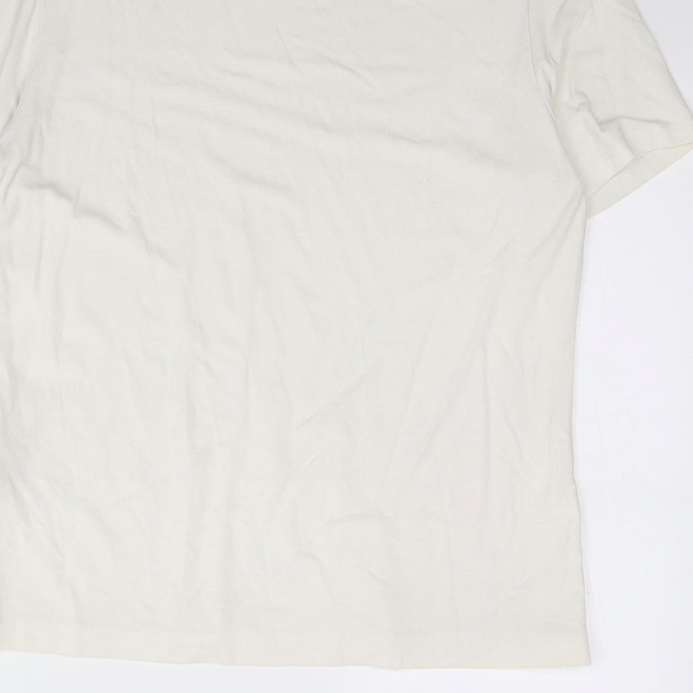 M&S Womens Ivory   Basic T-Shirt Size 16