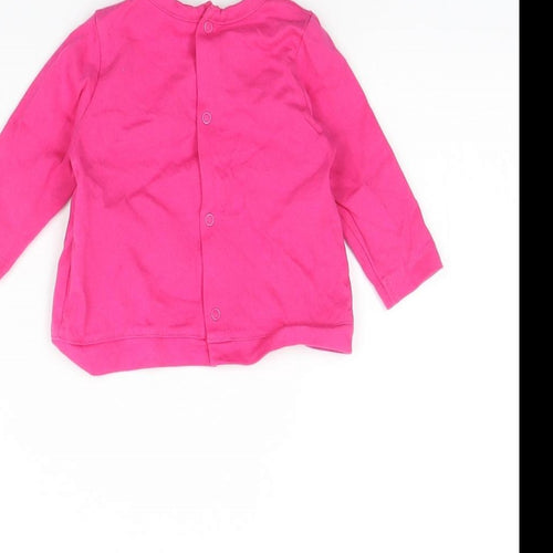 Sucre d'Orge Girls Pink   Basic T-Shirt Size 3-6 Months