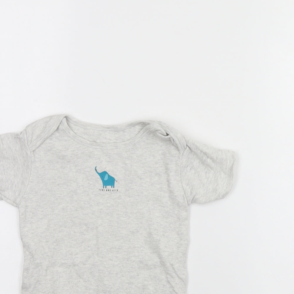 TU Girls Grey   Bodysuit One-Piece Size 2 Years  - Elephant