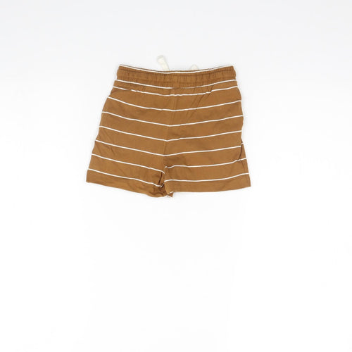 TU Girls Brown Striped  Sweat Shorts Size 2 Years