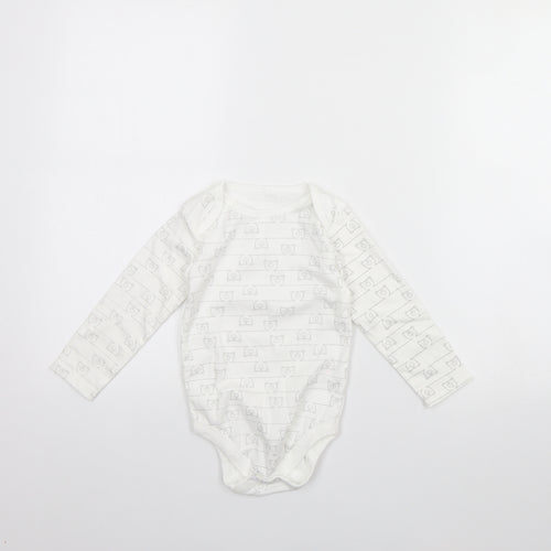 TU Girls White Animal Print  Babygrow One-Piece Size 18 Months