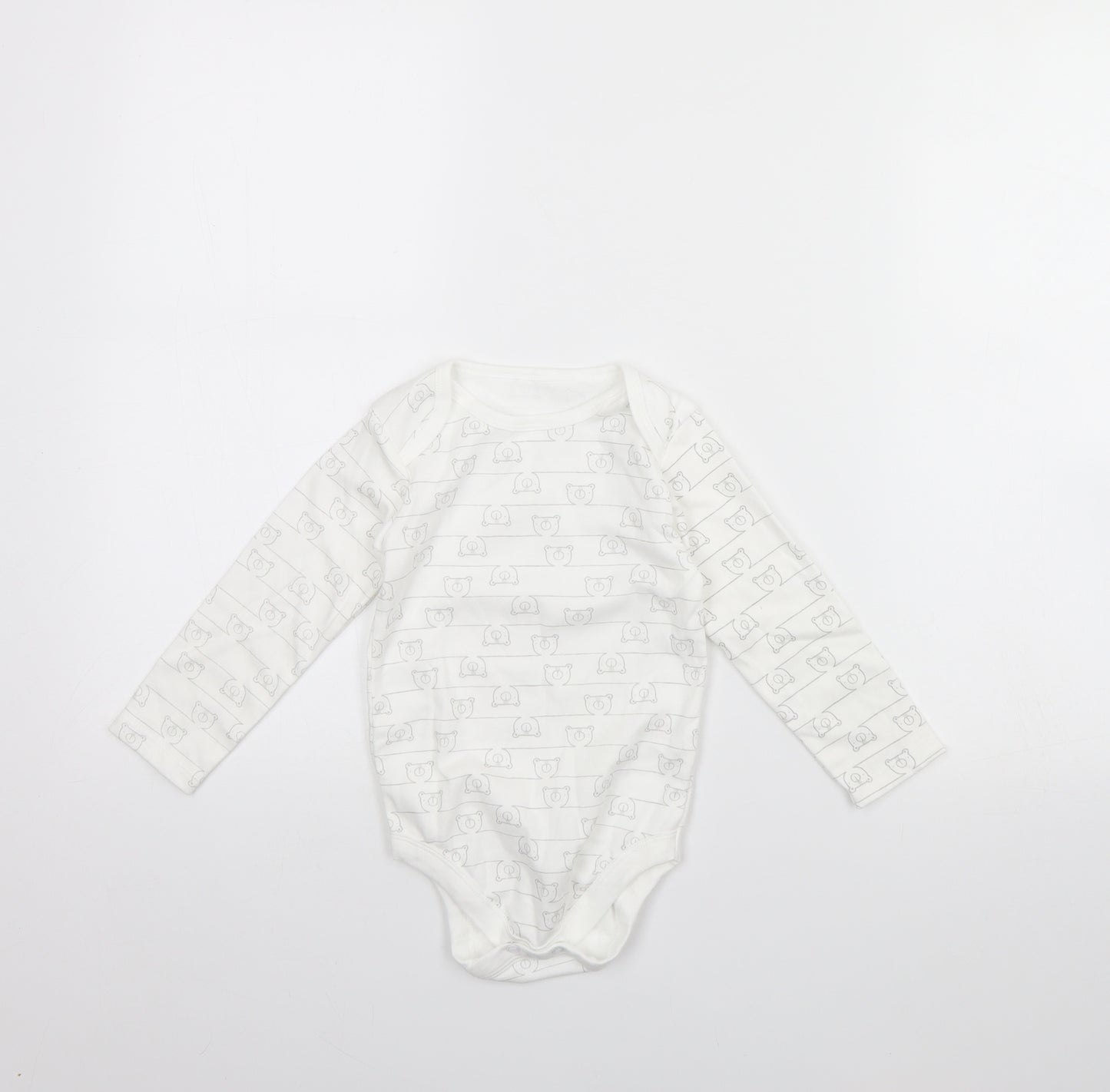 TU Girls White Animal Print  Babygrow One-Piece Size 18 Months