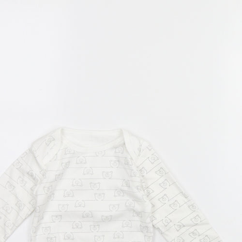 TU Girls White Animal Print  Babygrow One-Piece Size 18 Months
