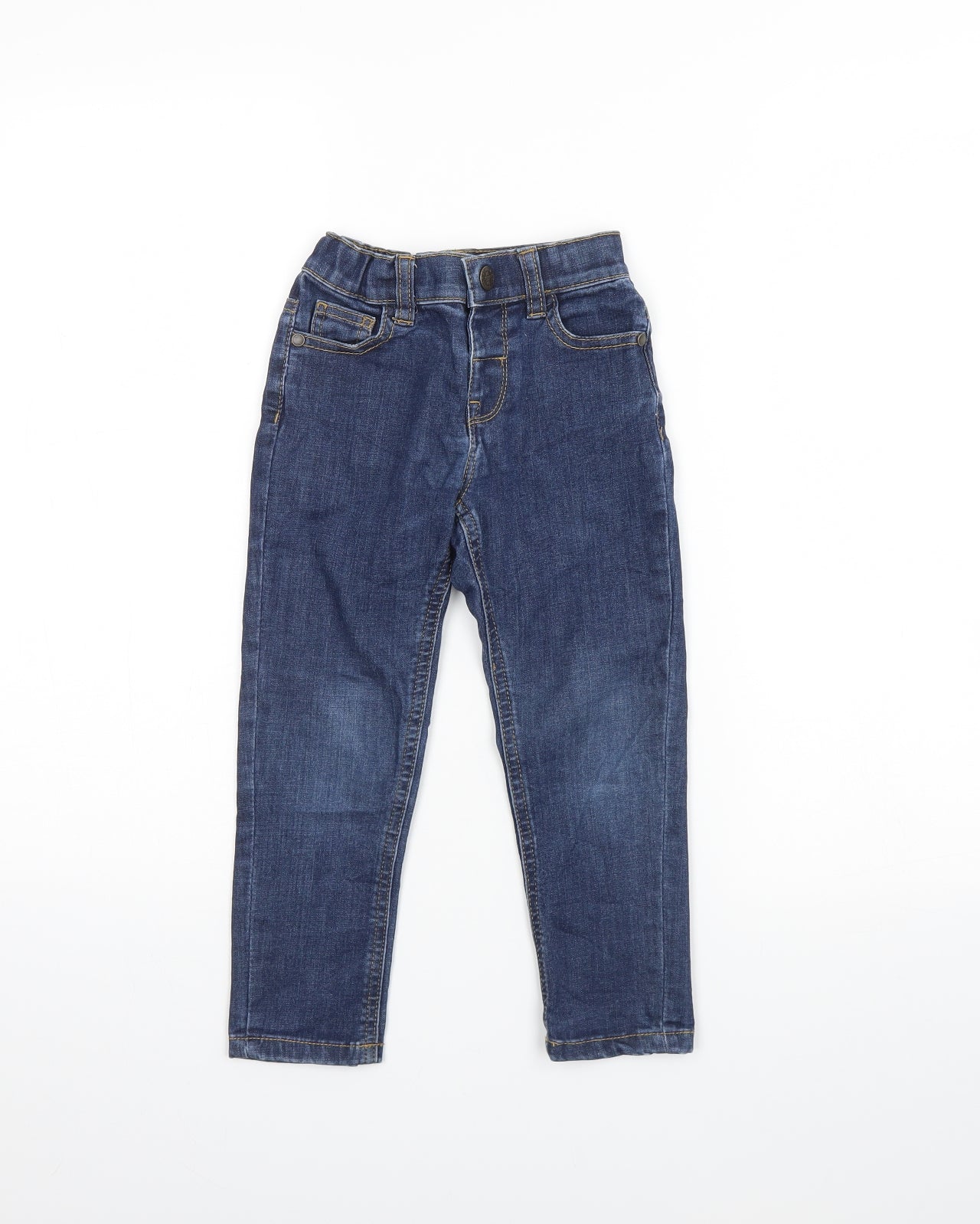 M&S Girls Blue  Denim Straight Jeans Size 3 Years
