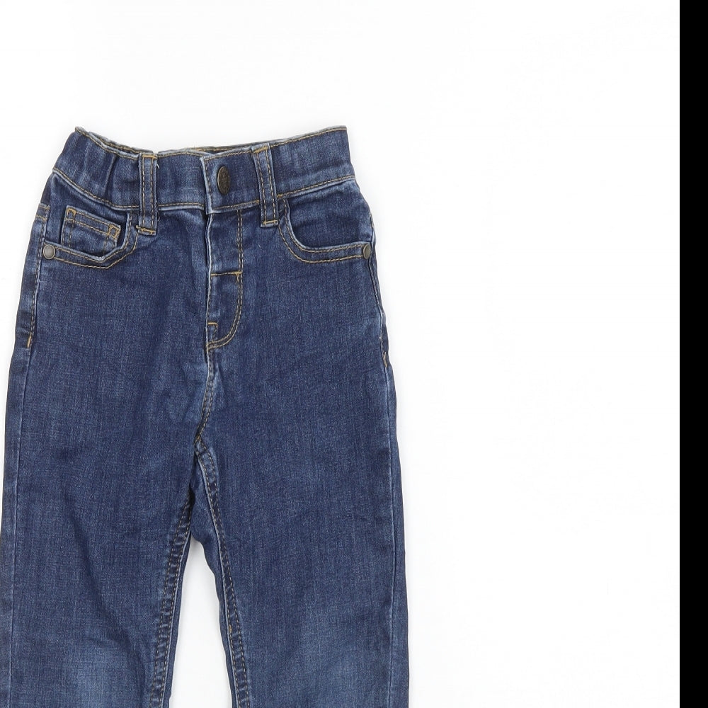 M&S Girls Blue  Denim Straight Jeans Size 3 Years