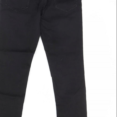 JACK & JONES Mens Black  Denim Straight Jeans Size 32 in L30 in