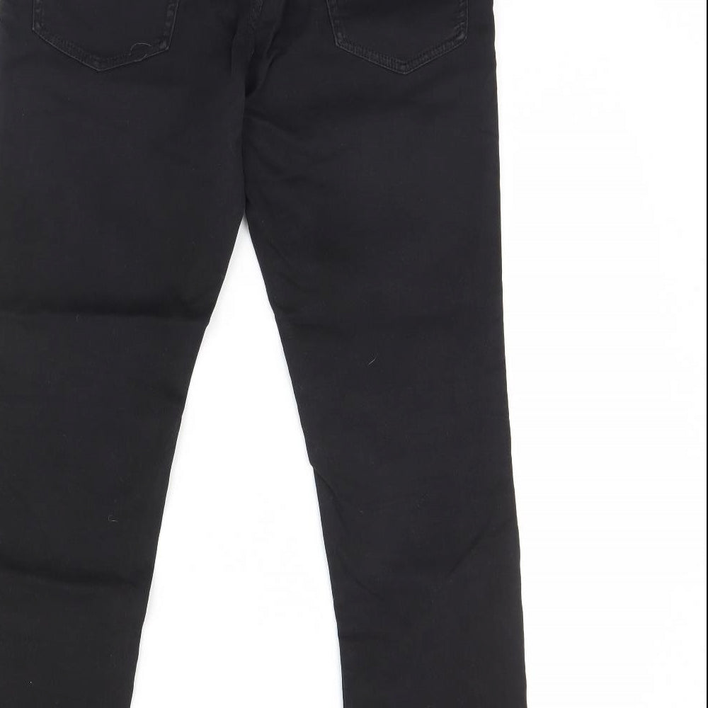 JACK & JONES Mens Black  Denim Straight Jeans Size 32 in L30 in