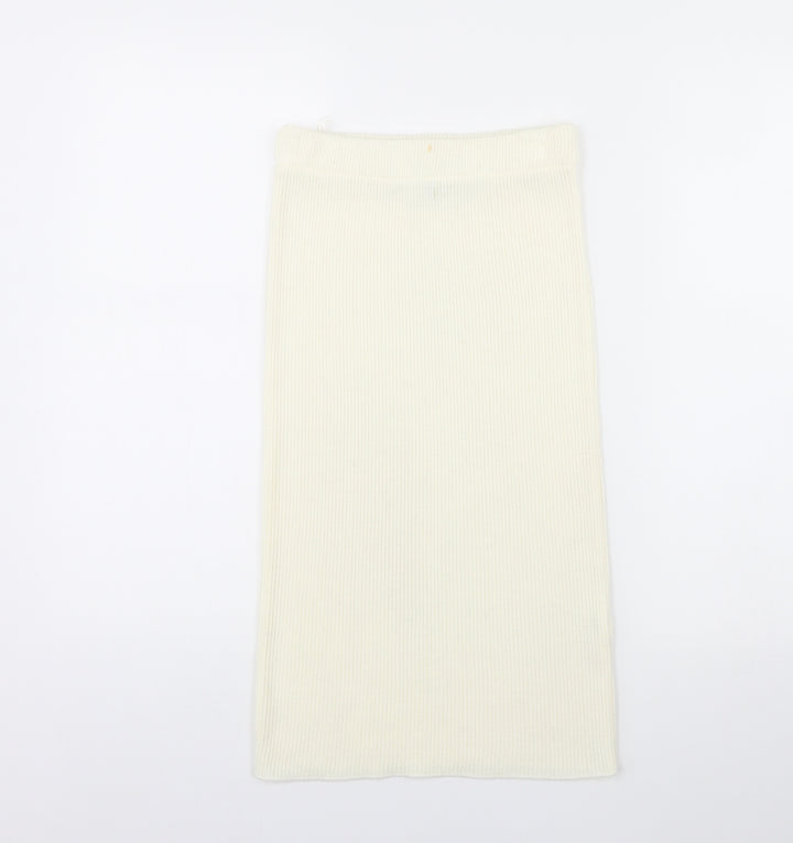 Missguided Womens Ivory Bandage Skirt Size 8