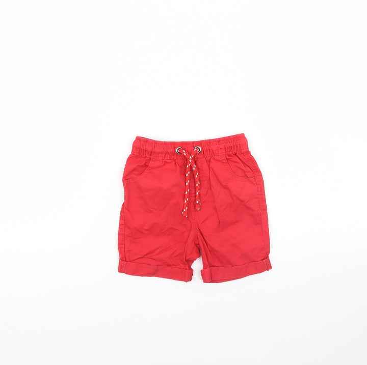 George Boys Red   Cropped Trousers Size 18 Months