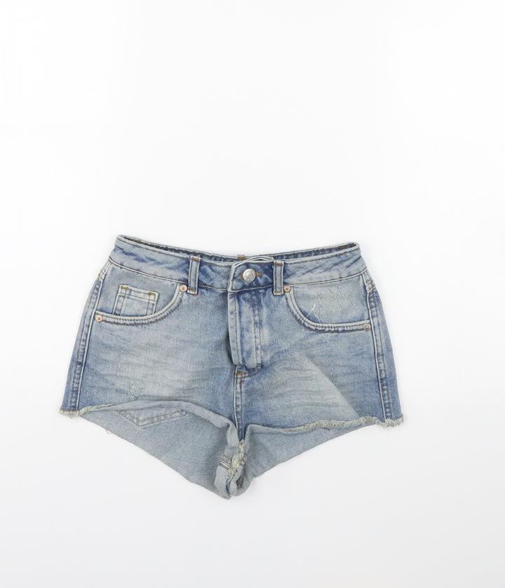 Topshop Womens Blue Denim Cut-Off Shorts Size 26 in