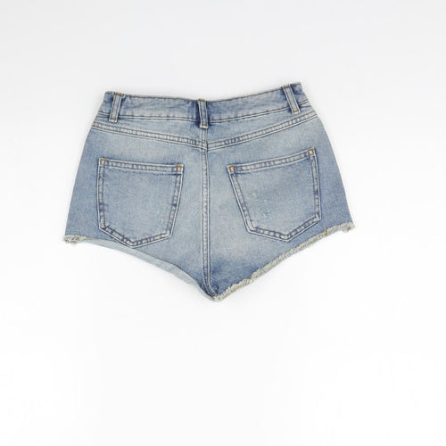 Topshop Womens Blue  Denim Cut-Off Shorts Size 26 in