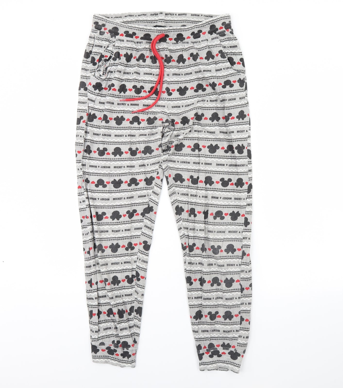 TU Womens Grey Animal Print  Cami Pyjama Pants Size 12  - Minnie mouse