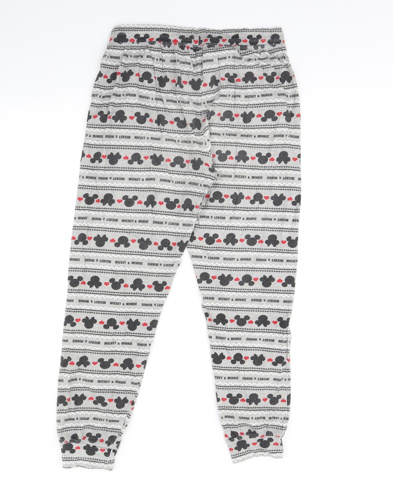 TU Womens Grey Animal Print  Cami Pyjama Pants Size 12  - Minnie mouse