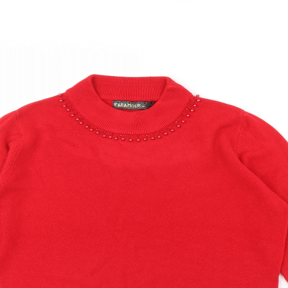 Paramour  Womens Red   Pullover Jumper Size L