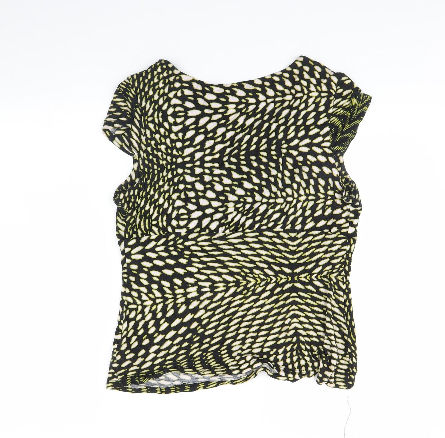Per Una Womens Black Geometric  Basic Blouse Size 14