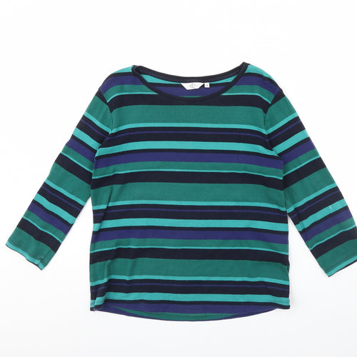 Country Casuals Womens Blue Striped  Pullover Jumper Size M