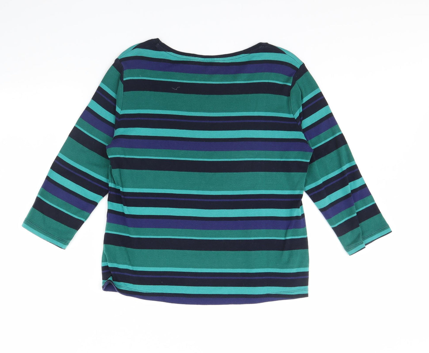 Country Casuals Womens Blue Striped  Pullover Jumper Size M