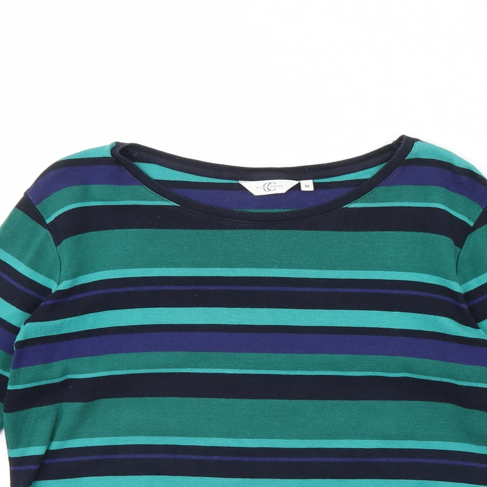 Country Casuals Womens Blue Striped  Pullover Jumper Size M