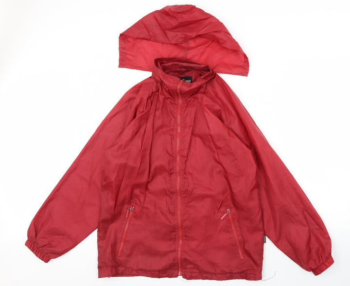 mountainpack Womens Red Rain Coat Coat Size M