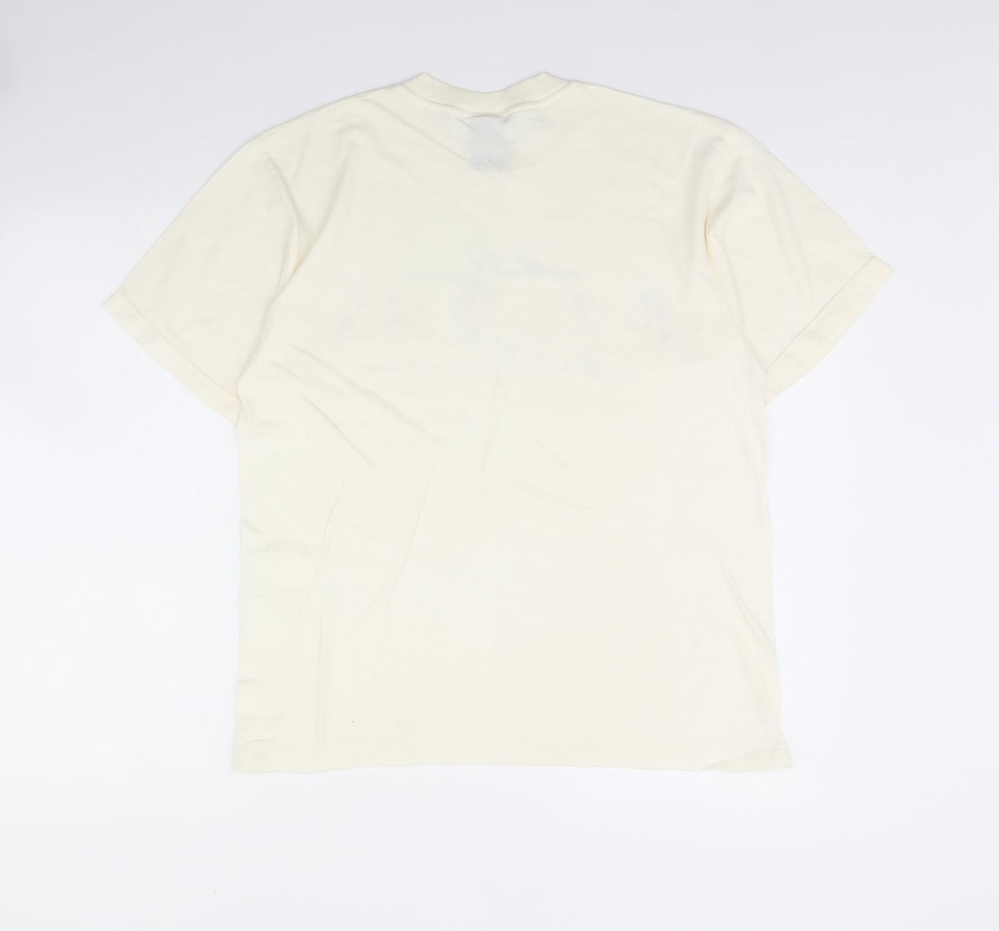 Melo cotton Womens Ivory   Basic T-Shirt Size L  - Marlloca