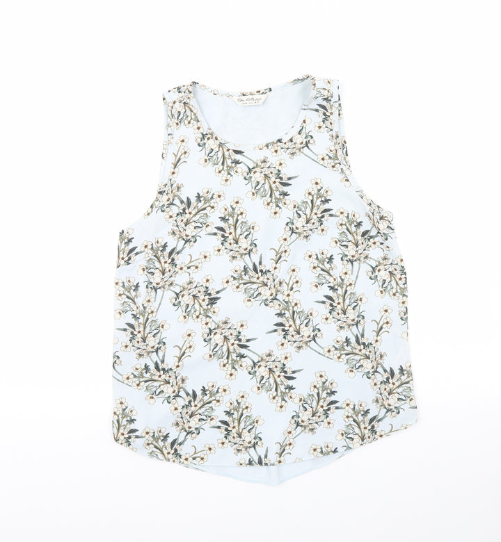Miss Selfridge Womens Green Floral  Basic Tank Size 10