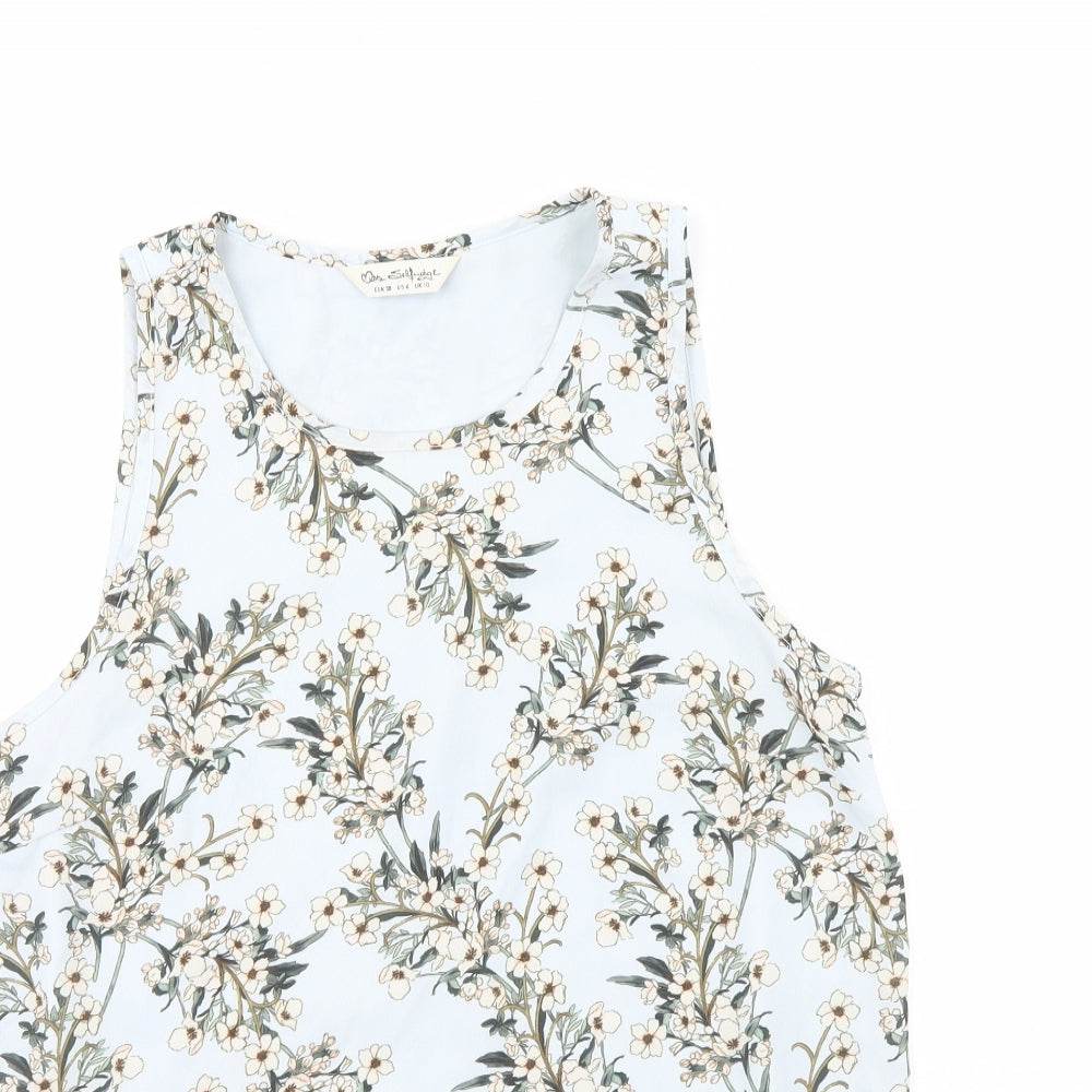 Miss Selfridge Womens Green Floral  Basic Tank Size 10