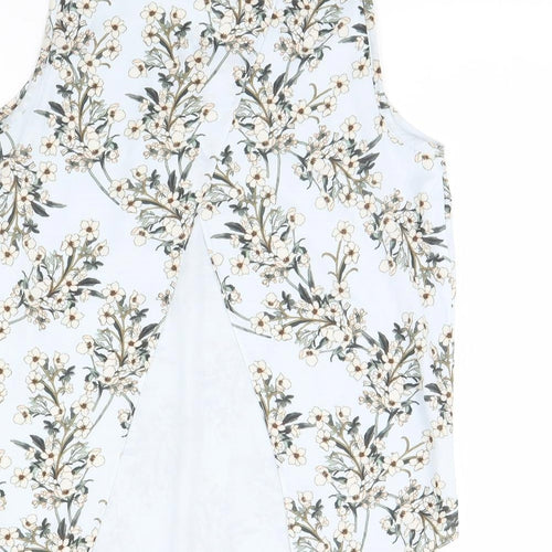 Miss Selfridge Womens Green Floral  Basic Tank Size 10