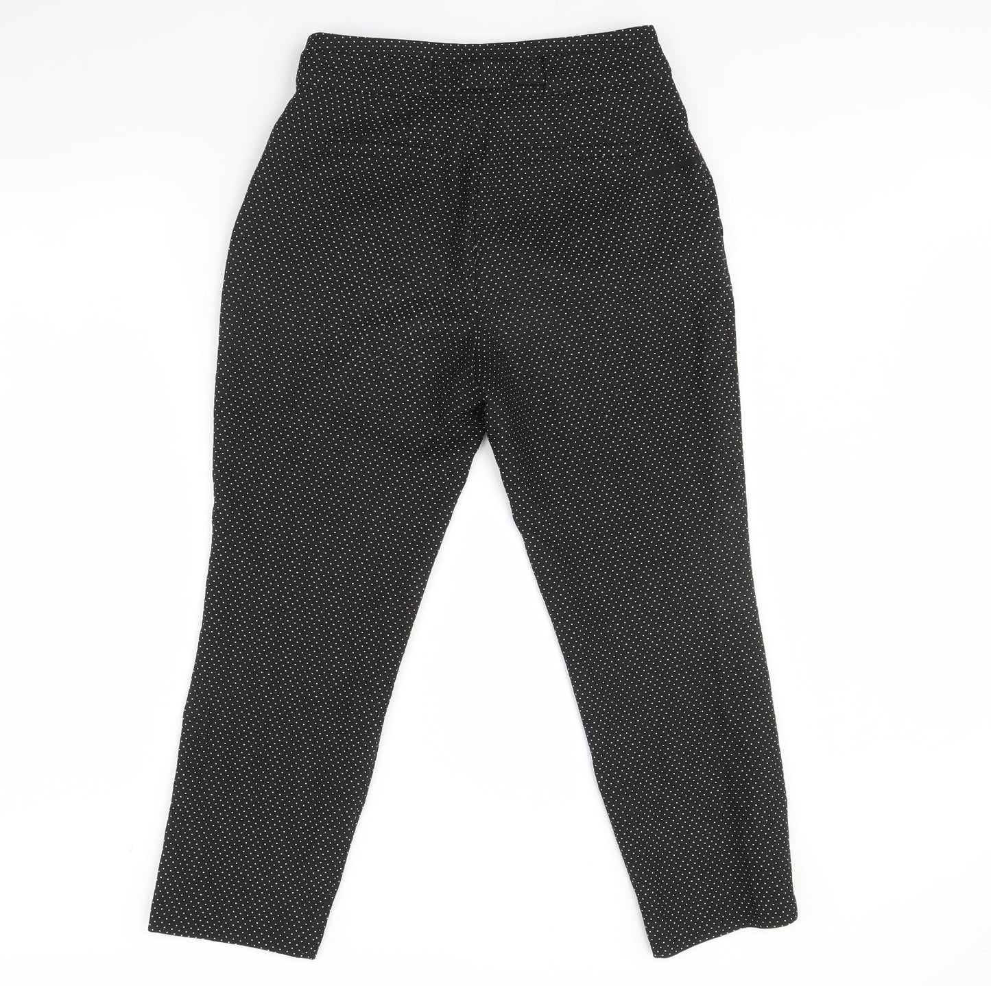 Dorothy Perkins Womens Black Polka Dot  Trousers  Size 10 L27 in