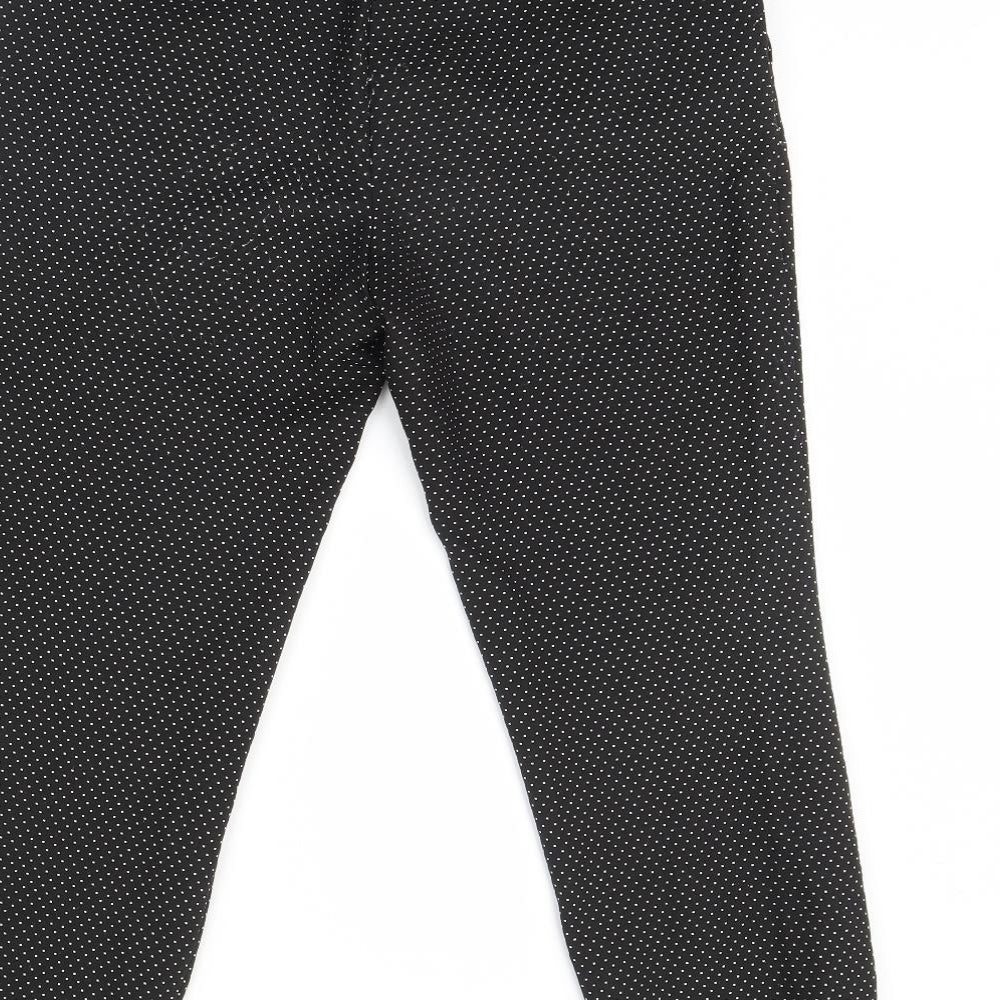 Dorothy Perkins Womens Black Polka Dot  Trousers  Size 10 L27 in
