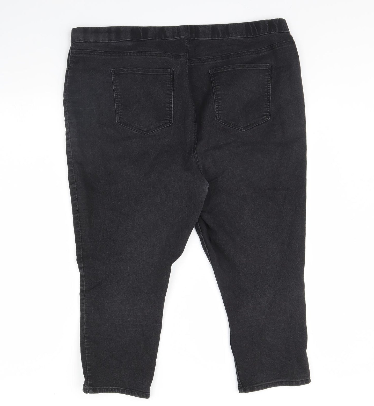 Papaya Womens Black  Denim Cropped Jeans Size 20 L23 in