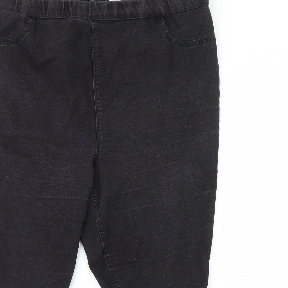 Papaya Womens Black  Denim Cropped Jeans Size 20 L23 in