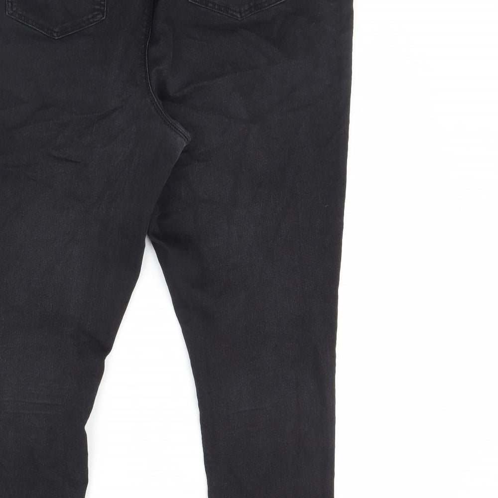 Papaya Womens Black  Denim Skinny Jeans Size 18 L28 in