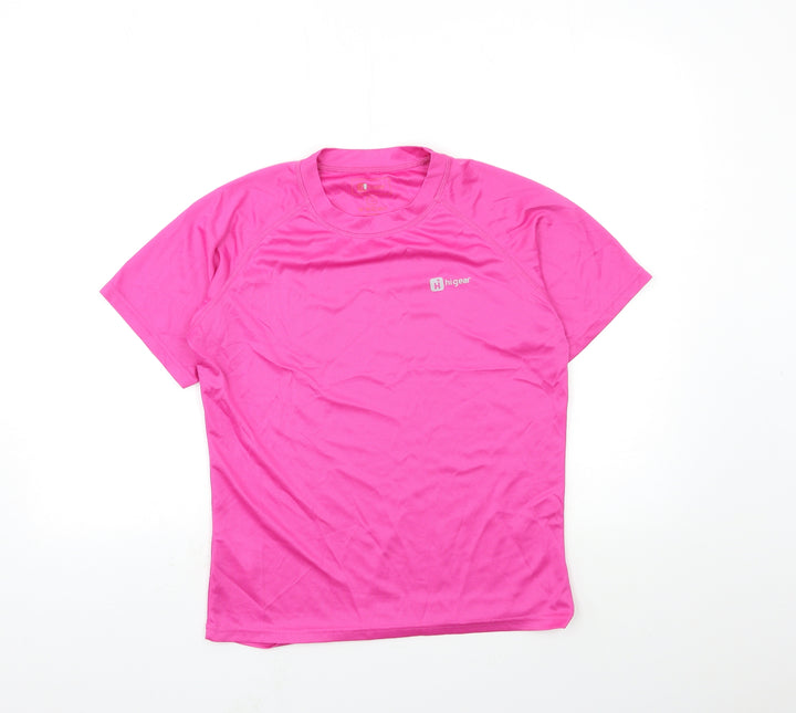 Hi Gear Womens Pink Basic T-Shirt Size 12