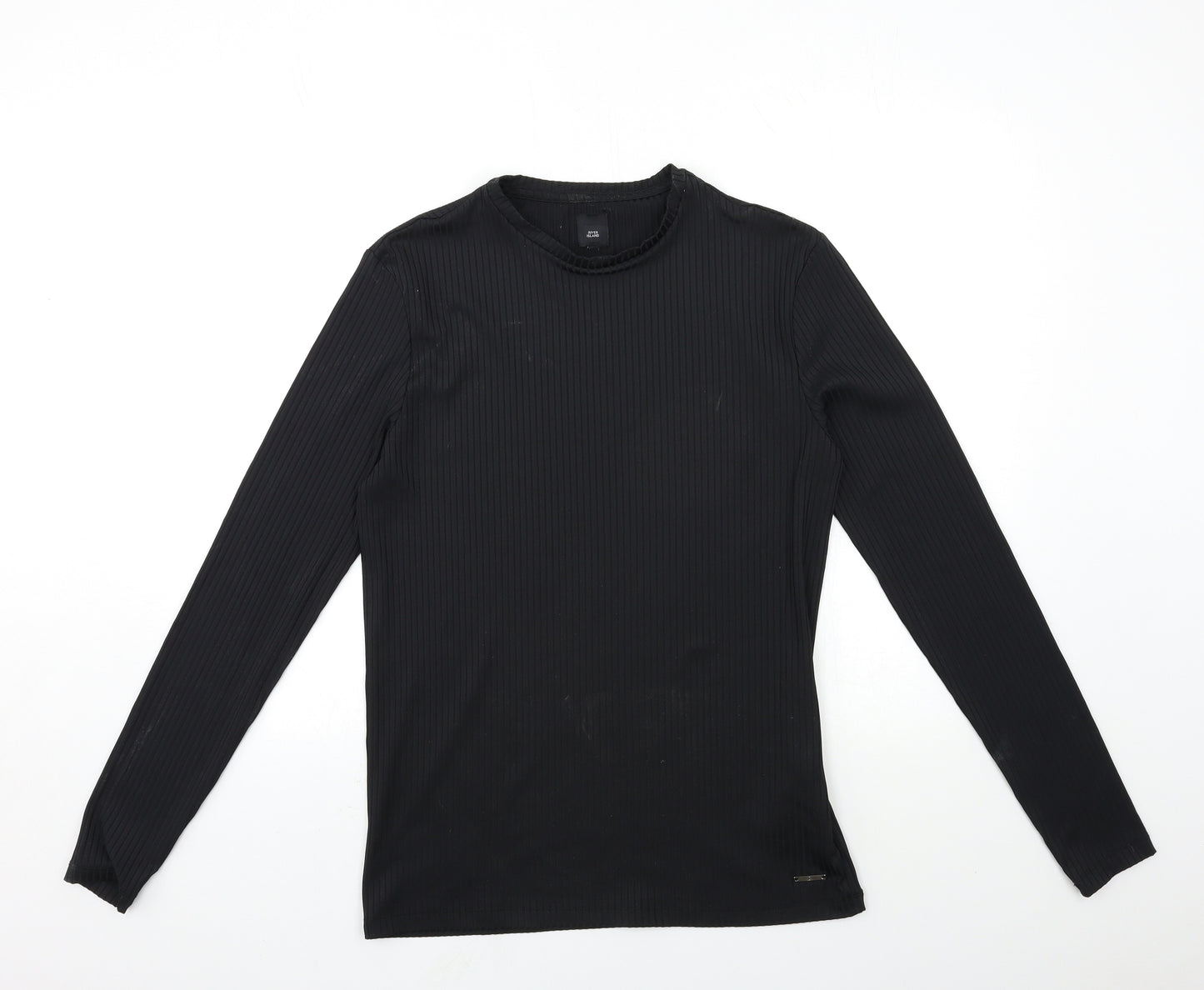 River Island Womens Black   Basic T-Shirt Size L