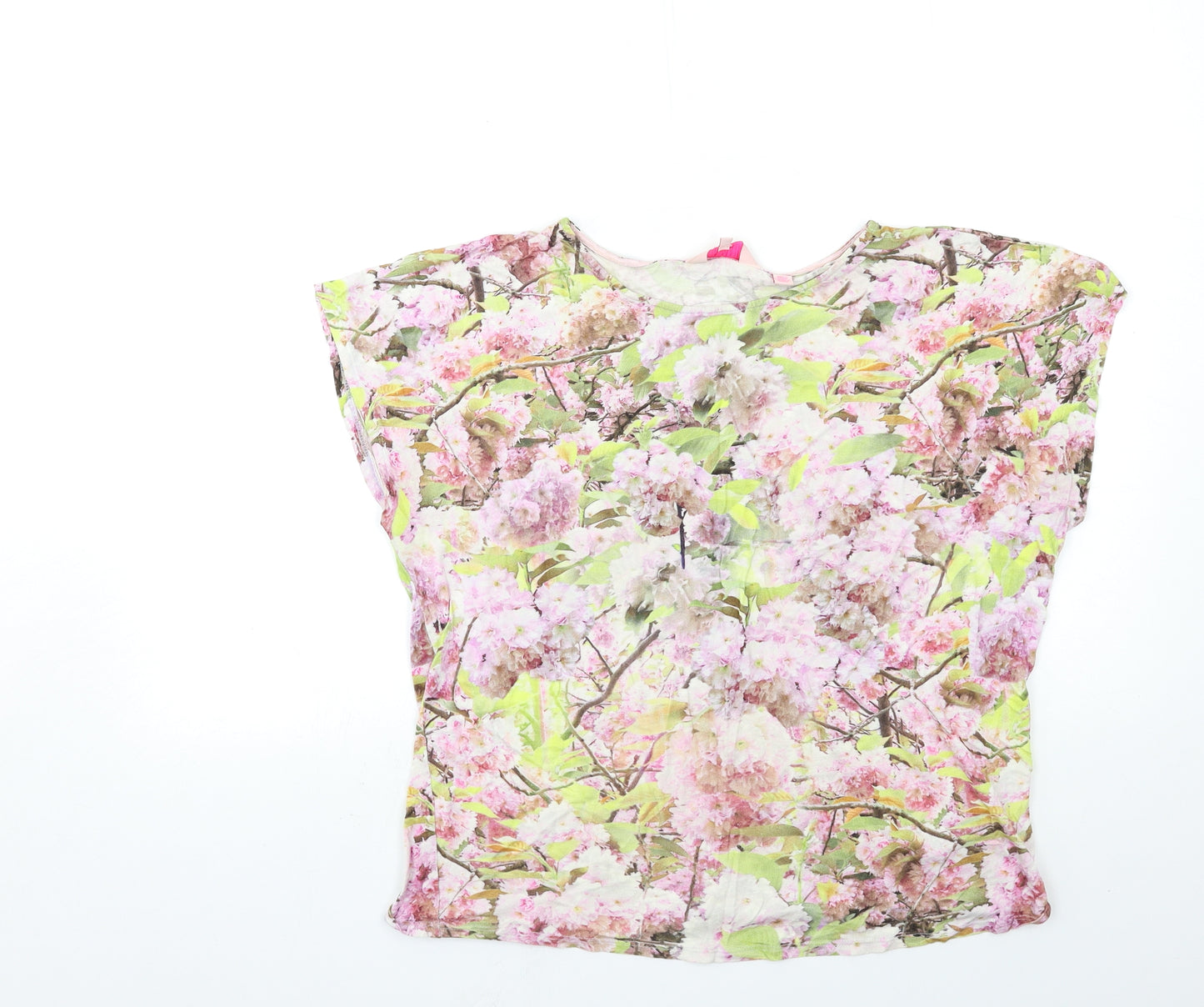 Ted Baker Womens Pink Floral  Basic T-Shirt Size L