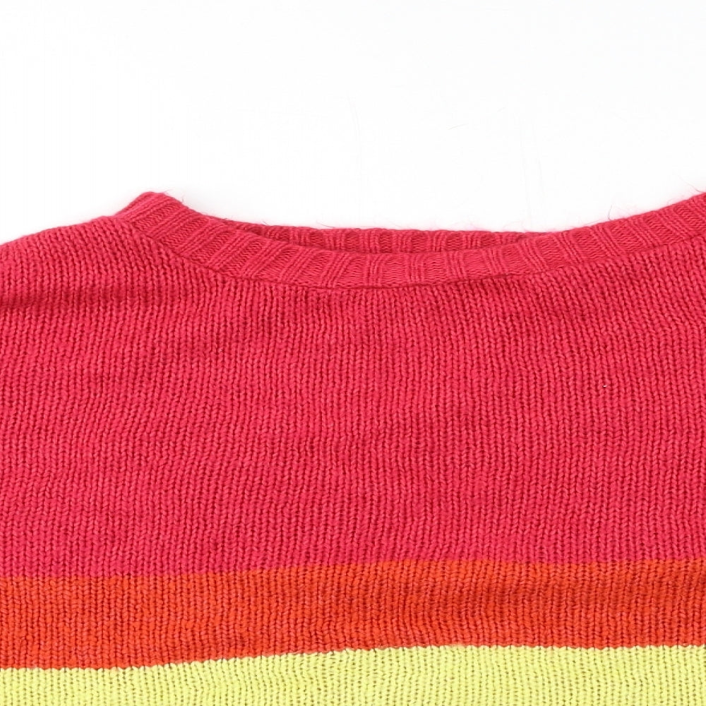 PEP&Co Womens Pink Striped Knit Pullover Jumper Size 22