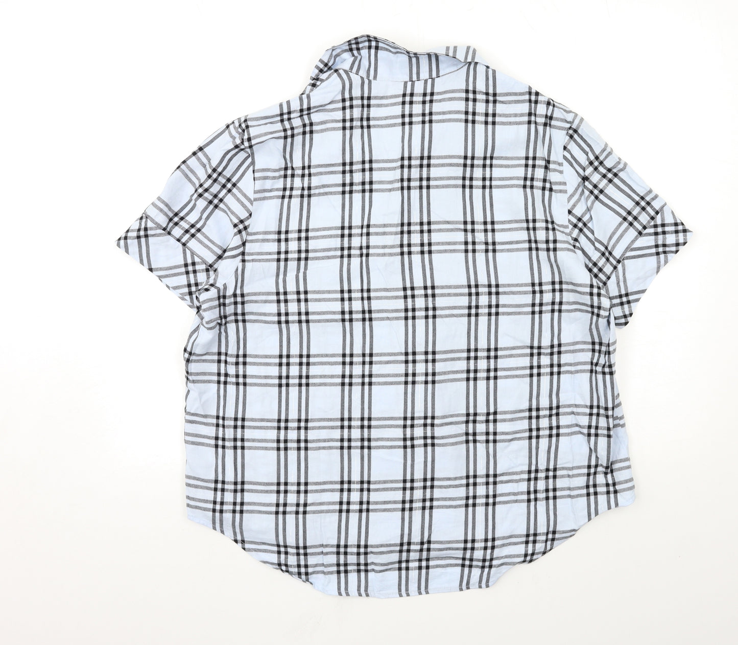 Victoria's Secret Womens Blue Check  Top Pyjama Top Size L