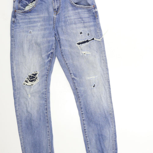 Zara Womens Blue  Denim Mom Jeans Size 4 L27 in