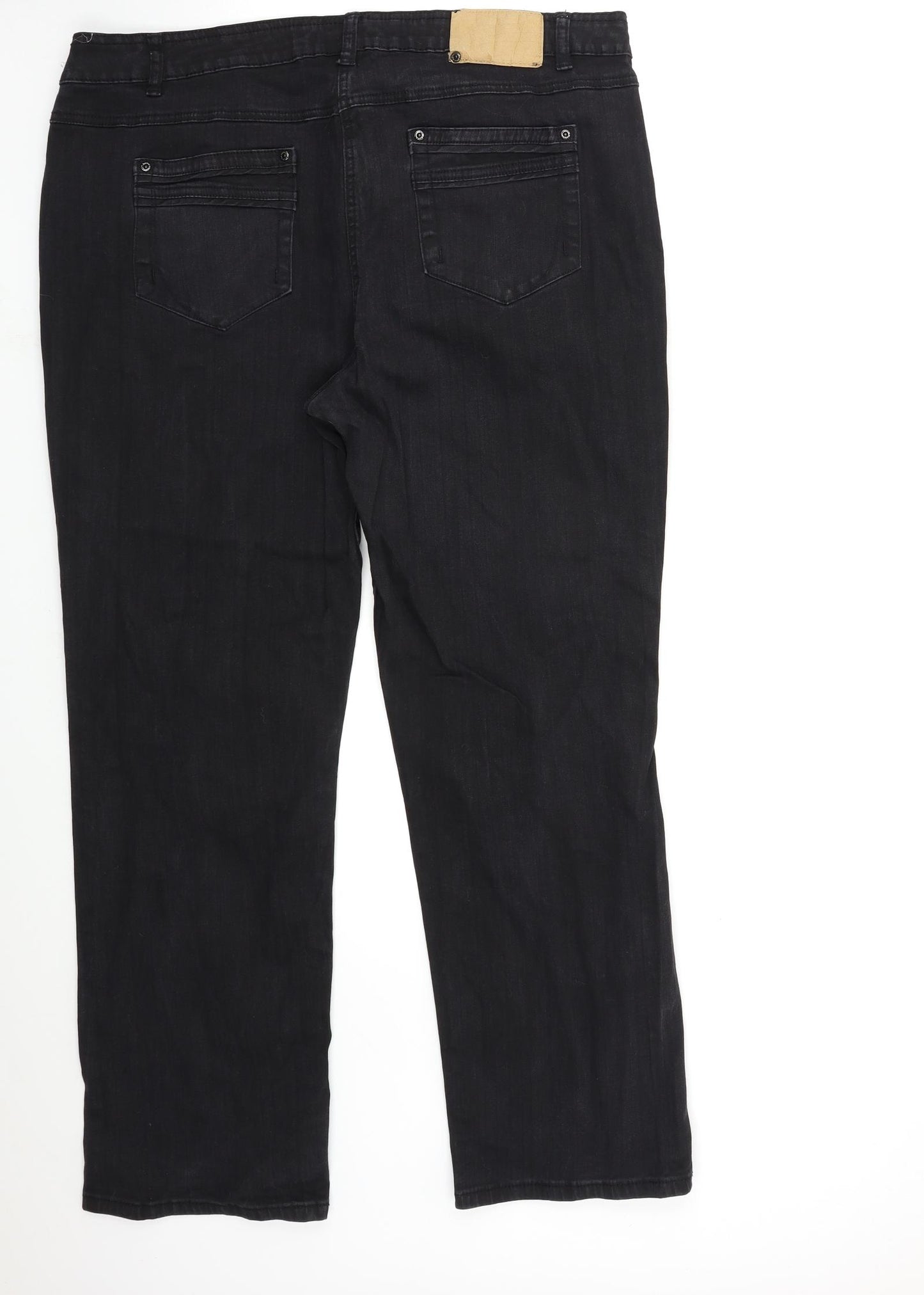 South Womens Black  Denim Straight Jeans Size 22 L31 in