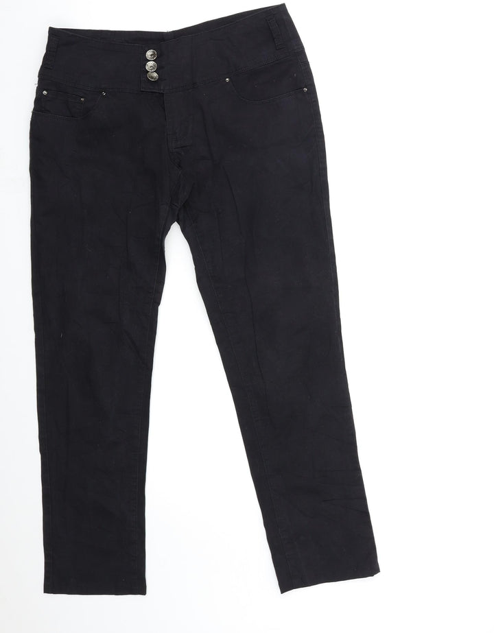 Preworn Womens Black  Denim Skinny Jeans Size 30 in L27 in