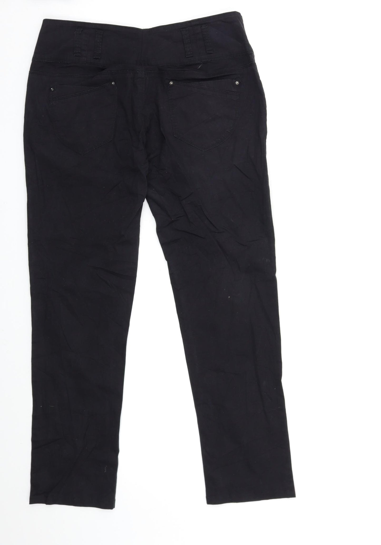 Preworn Womens Black  Denim Skinny Jeans Size 30 in L27 in