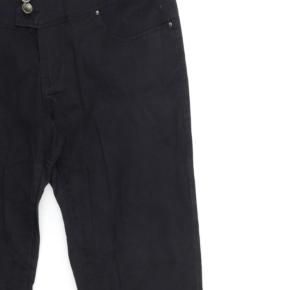 Preworn Womens Black  Denim Skinny Jeans Size 30 in L27 in