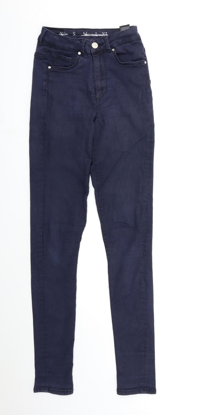 Never denim Womens Blue Denim Skinny Jeans Size S L32 in