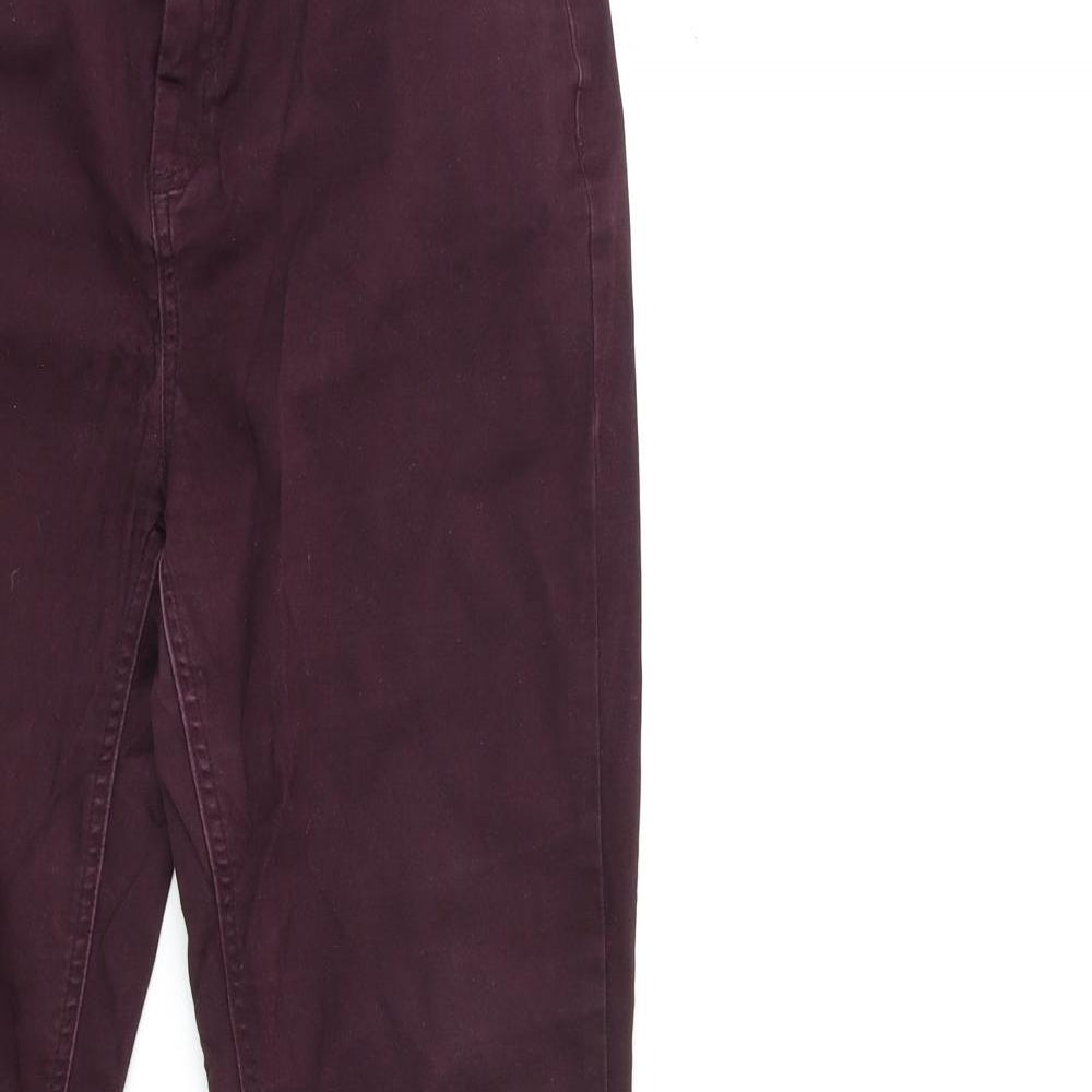 George Womens Red  Denim Skinny Jeans Size 12 L29 in