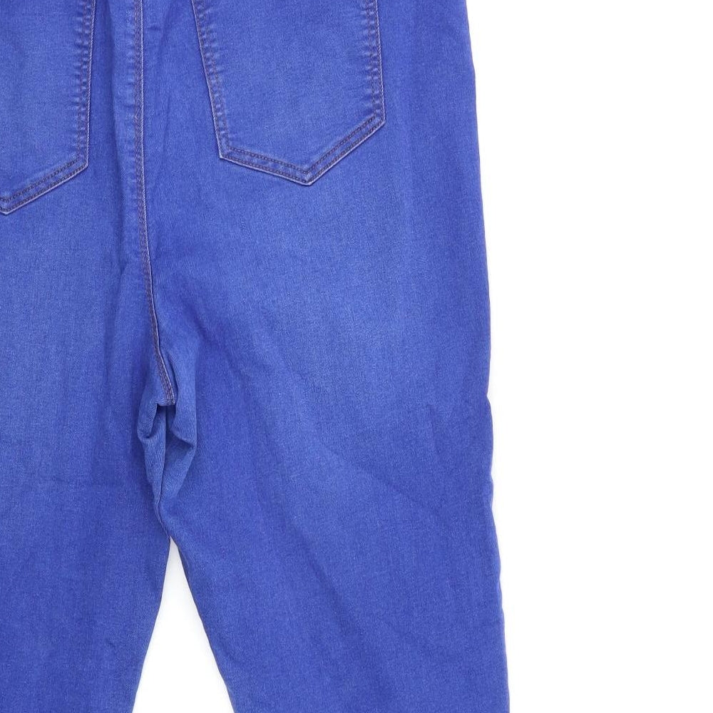Matalan Womens Blue  Denim Cropped Jeans Size 16 L22 in
