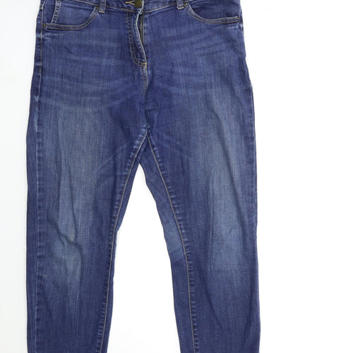 Marks and Spencer Womens Blue  Denim Straight Jeans Size 10 L26 in