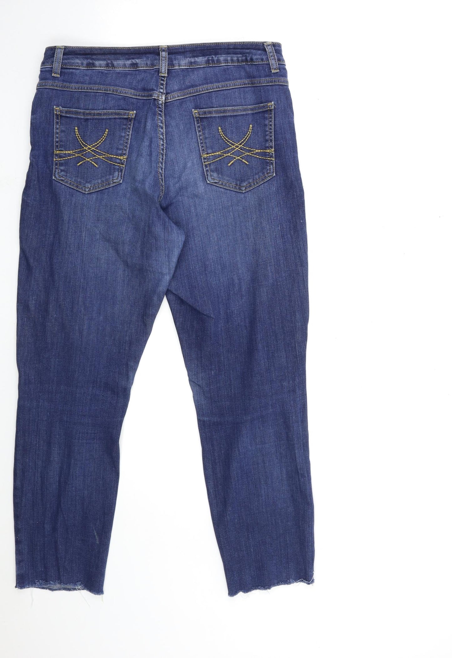 Marks and Spencer Womens Blue  Denim Straight Jeans Size 10 L26 in