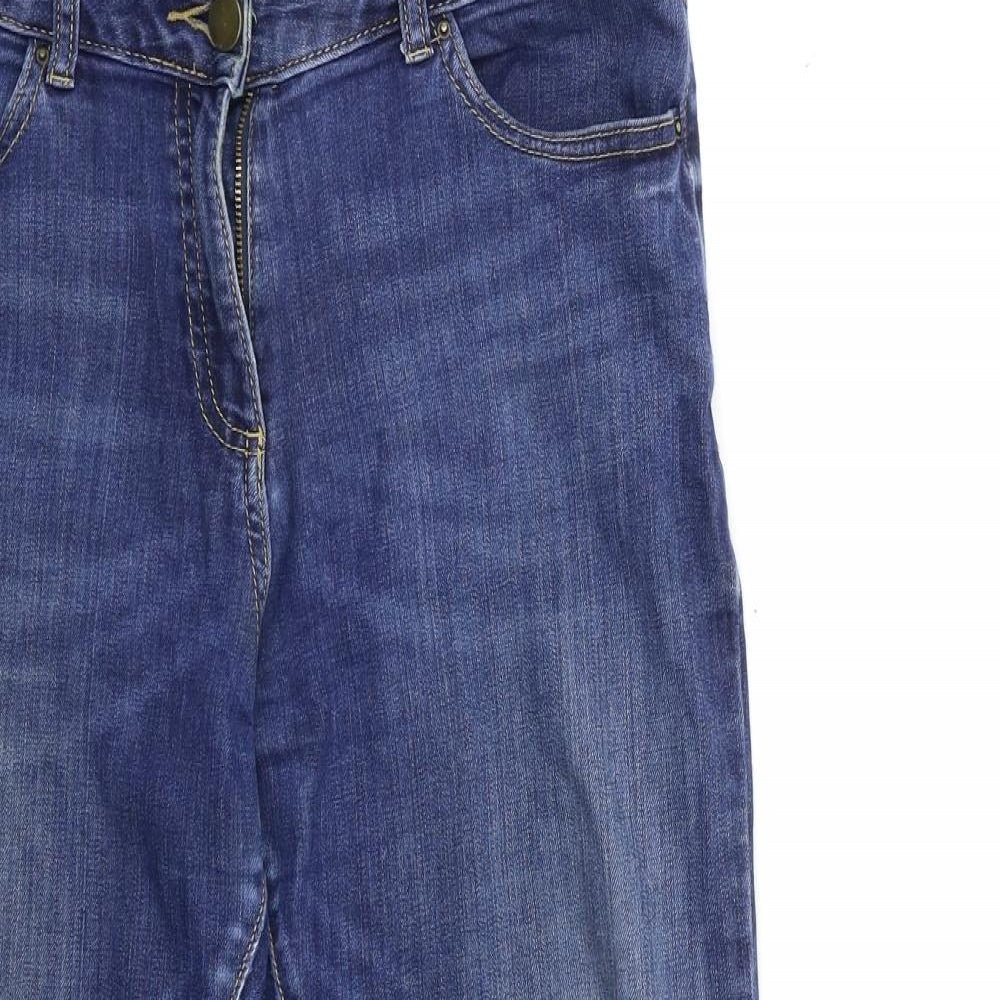 Marks and Spencer Womens Blue  Denim Straight Jeans Size 10 L26 in